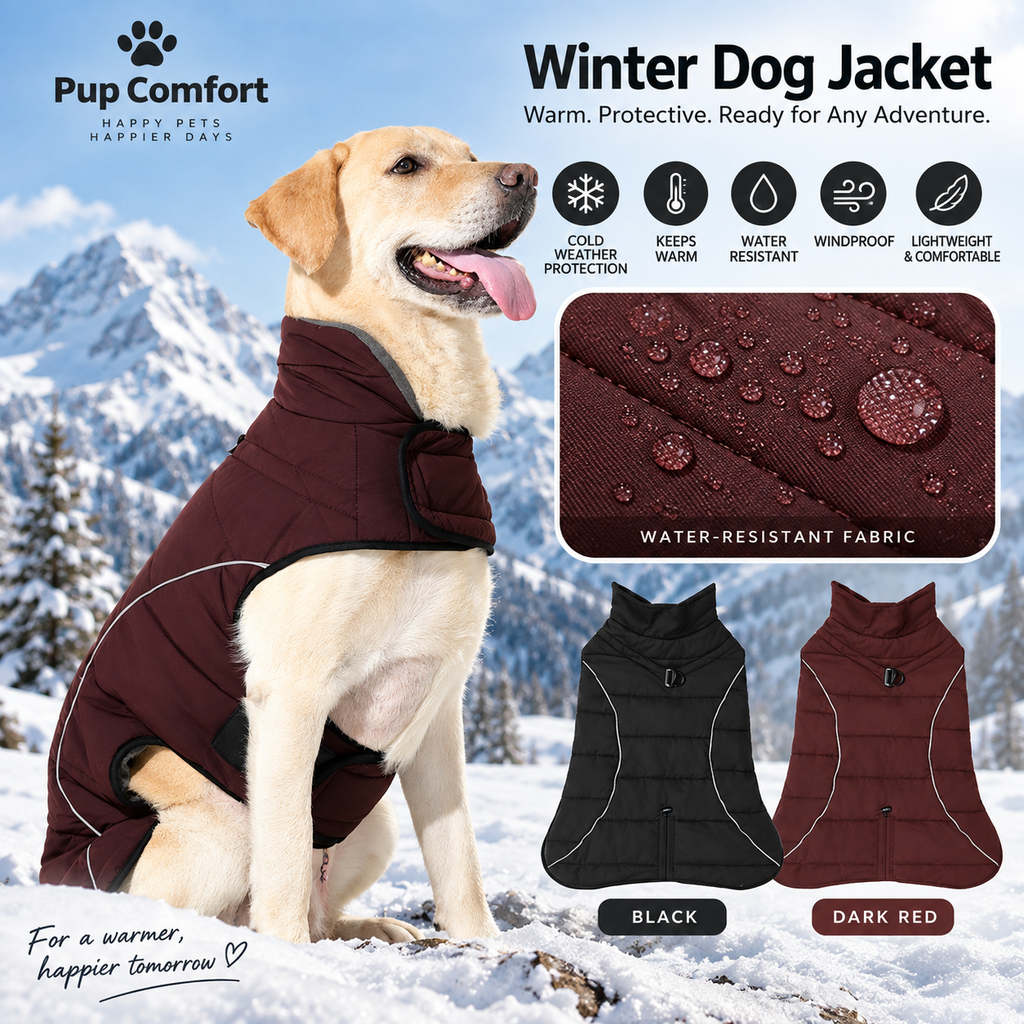 Dog Winter Turtleneck Coat  Warm Fleece Jacket